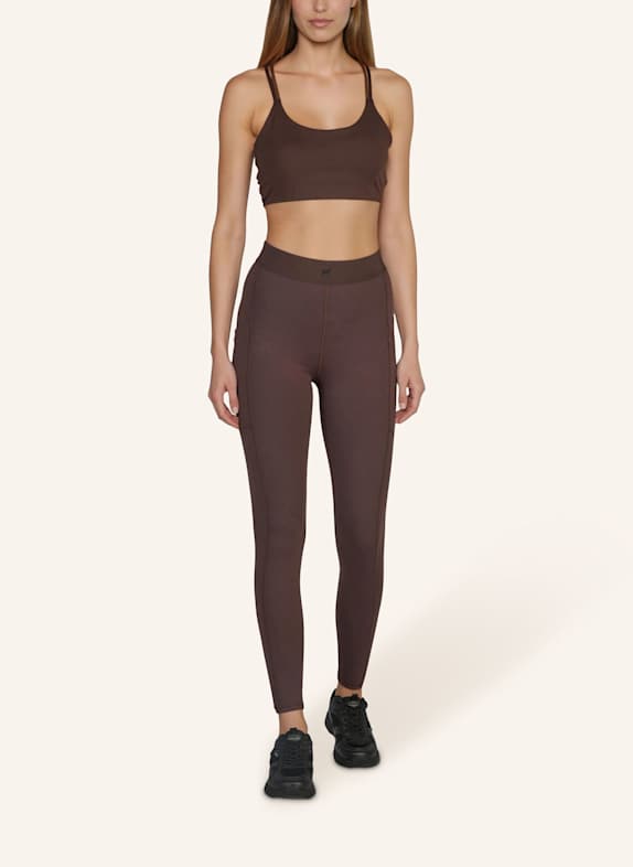 Fabletics Tights ON-THE-GO HIGH-WAISTED BRAUN / SCHWARZ