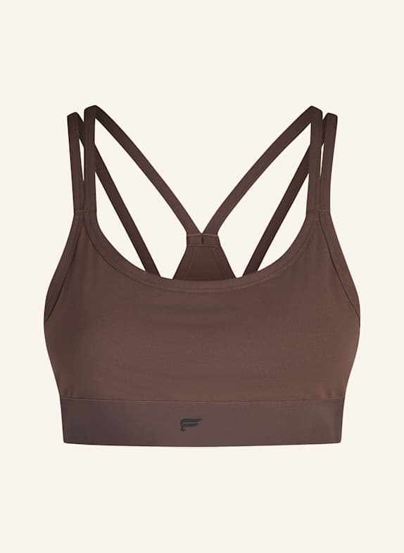Fabletics Sport-BH PRINCIPAL LONGLINE MEDIUM IMPACT BRAUN/ SCHWARZ
