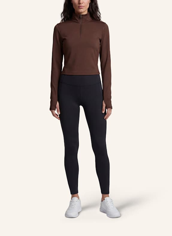 Fabletics Longsleeve COLD WEATHER HALF-ZIP BRAUN