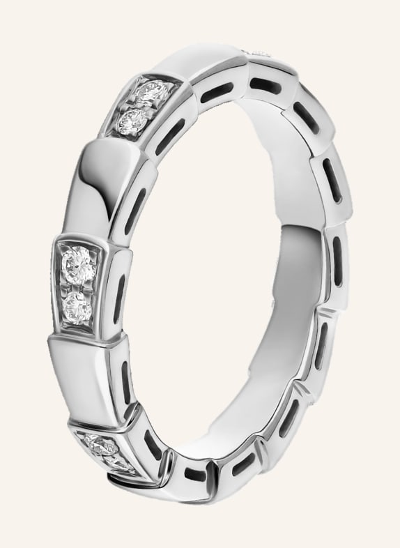 BVLGARI Ring SERPENTI aus 18 Karat Weißgold mit Diamanten
