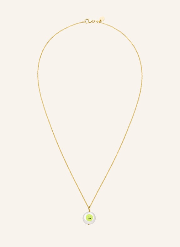 NINA KASTENS Kette SMILEY NECKLACE (LIME WITH BLACK) by GLAMBOU