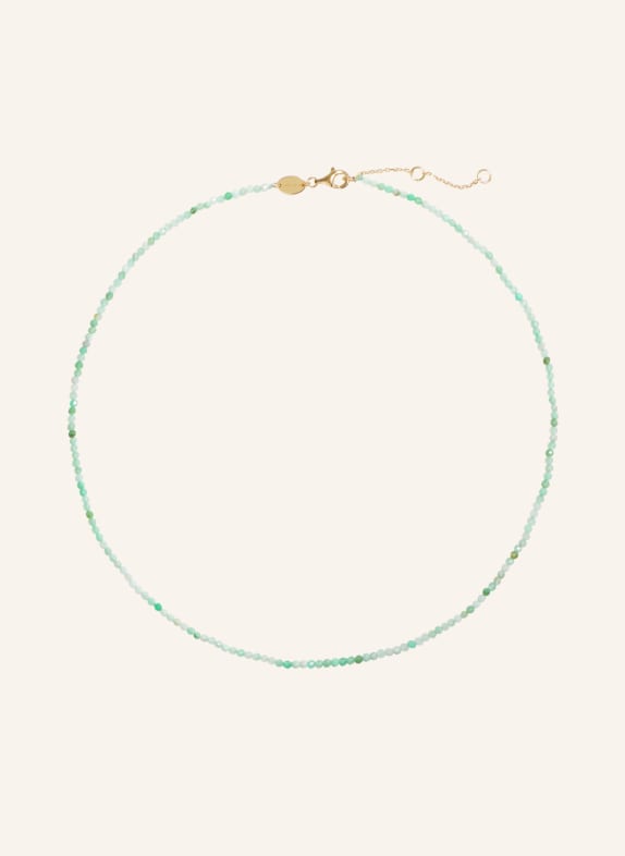 OHH LUILU Kette GREEN BEADED by GLAMBOU GOLD