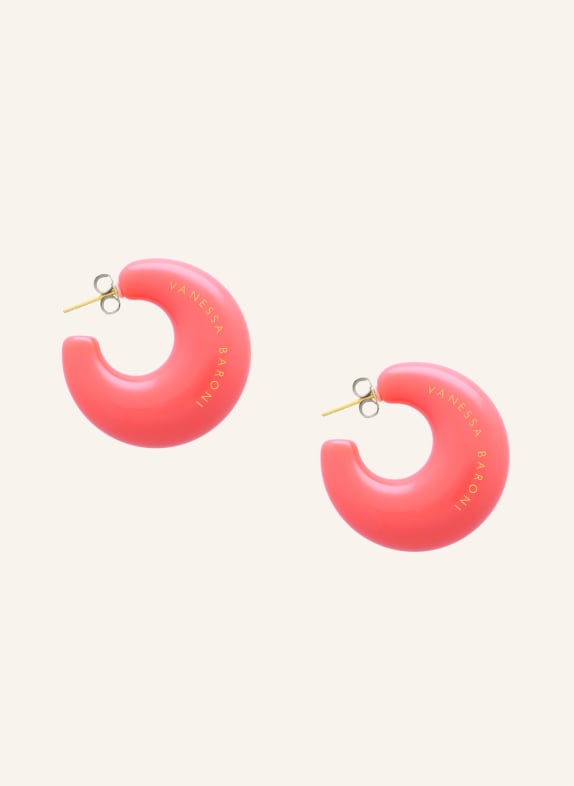 VANESSA BARONI Ohrhänger MOON EARRING FLAMINGO by GLAMBOU GOLD