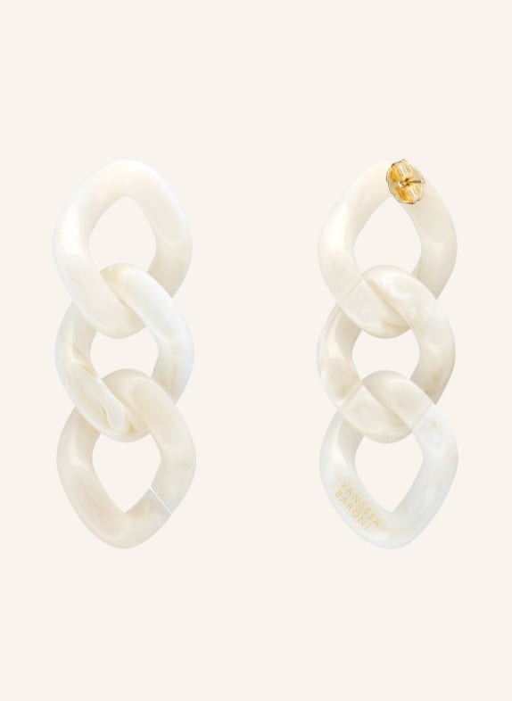 VANESSA BARONI Ohrhänger NEW FLAT CHAIN EARRING PEARL MARBLE by GLAMBOU GOLD