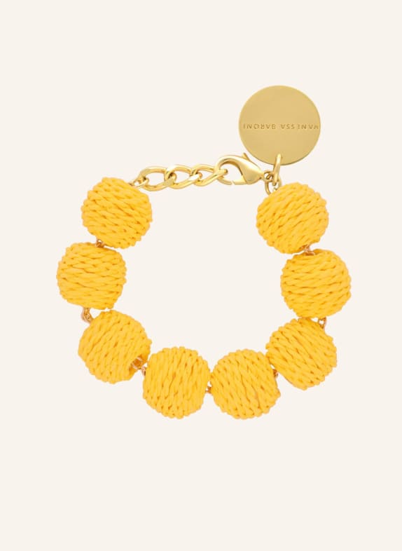 VANESSA BARONI Armband RAFFIA BEADS BRACELET YELLOW by GLAMBOU GELB