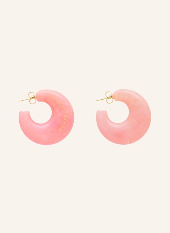 VANESSA BARONI Ohrringe MOON EARRING NEON PINK MARBLE by GLAMBOU PINK