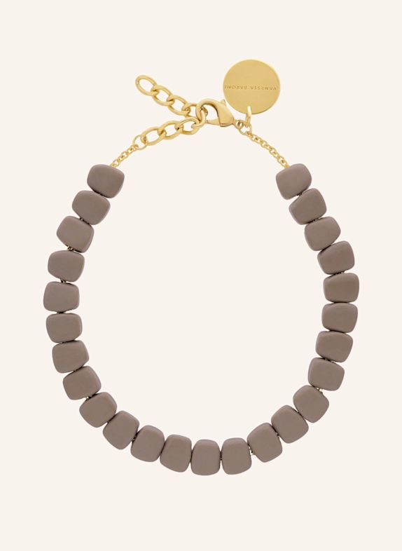 VANESSA BARONI Halskette MINI ORGANIC SHAPED NECKLACE MATT TAUPE by GLAMBOU GOLD