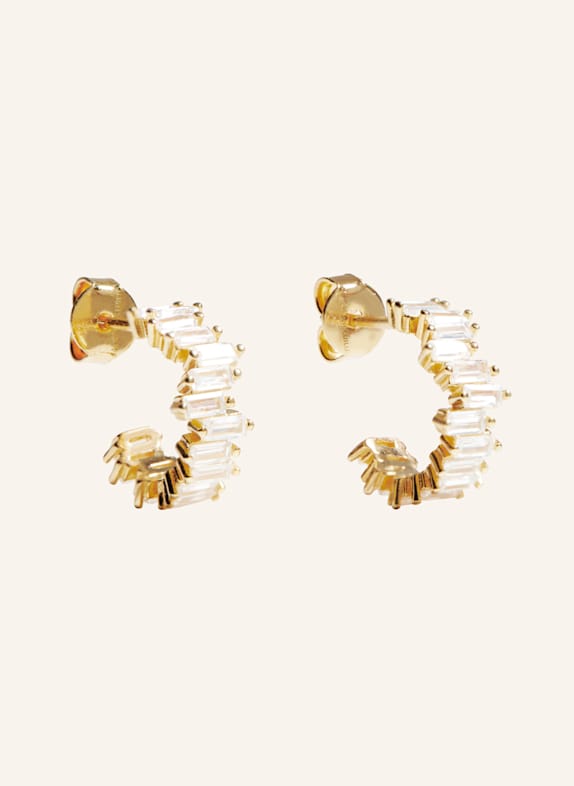 OHH LUILU Ohrringe BAGUETTE HOOPS MINI  by GLAMBOU GOLD