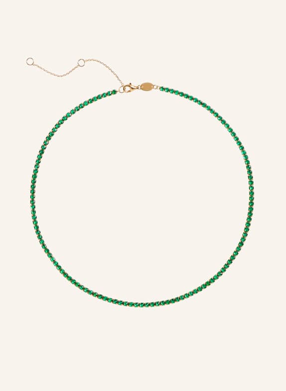 OHH LUILU Kette TENNIS CHOKER GREEN by GLAMBOU GRÜN