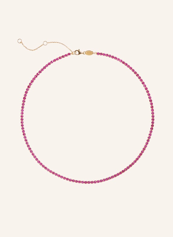 OHH LUILU Kette TENNIS CHOKER PINK by GLAMBOU PINK