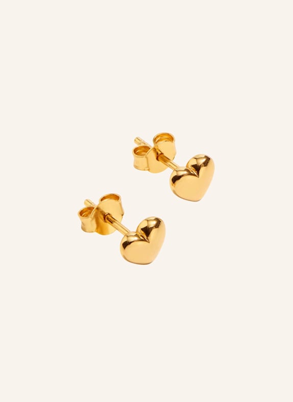 OHH LUILU Ohrringe PUFFY HEART STUDS by GLAMBOU GOLD