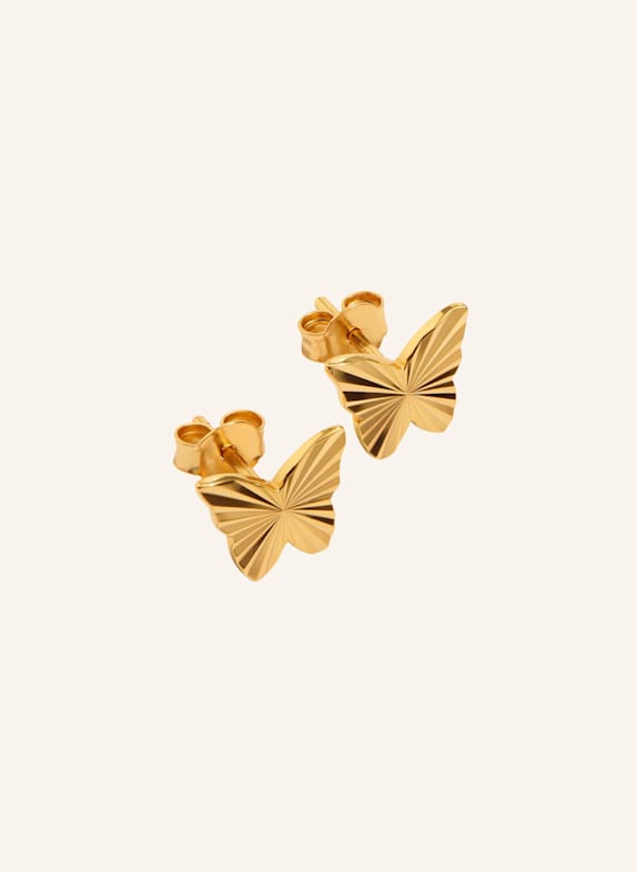 OHH LUILU Ohrringe BUTTERFLY STUDS by GLAMBOU GOLD