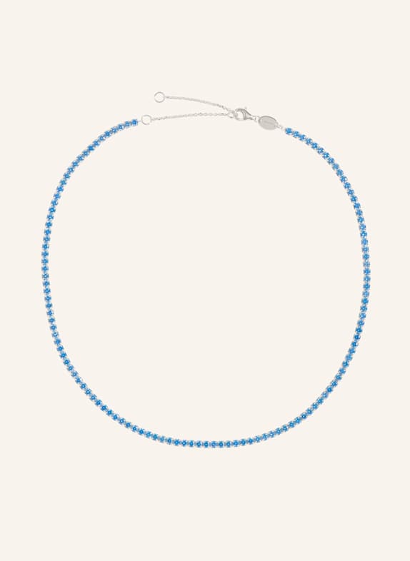 OHH LUILU Halskette TENNIS CHOKER PASTEL BLUE SKIES by GLAMBOU BLAU