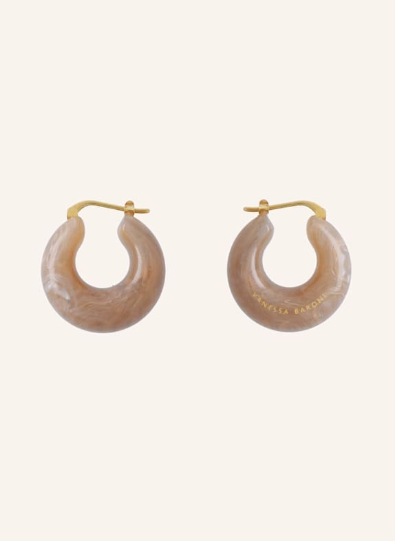 VANESSA BARONI Ohrhänger CIRCLET EARRING BIANCONE MARBLE by GLAMBOU GOLD