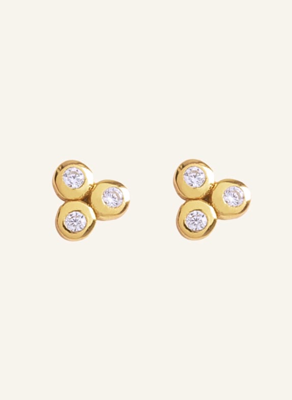 OHH LUILU Ohrringe TRINITY CRYSTAL STUDS by GLAMBOU GOLD