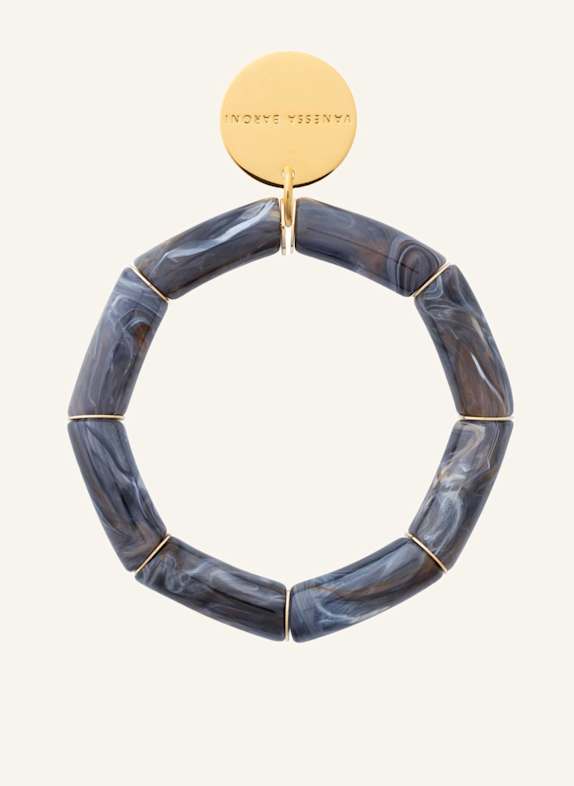 VANESSA BARONI Armbänder FLEX BRACELET BLUE JEANS MARBLE by GLAMBOU GOLD