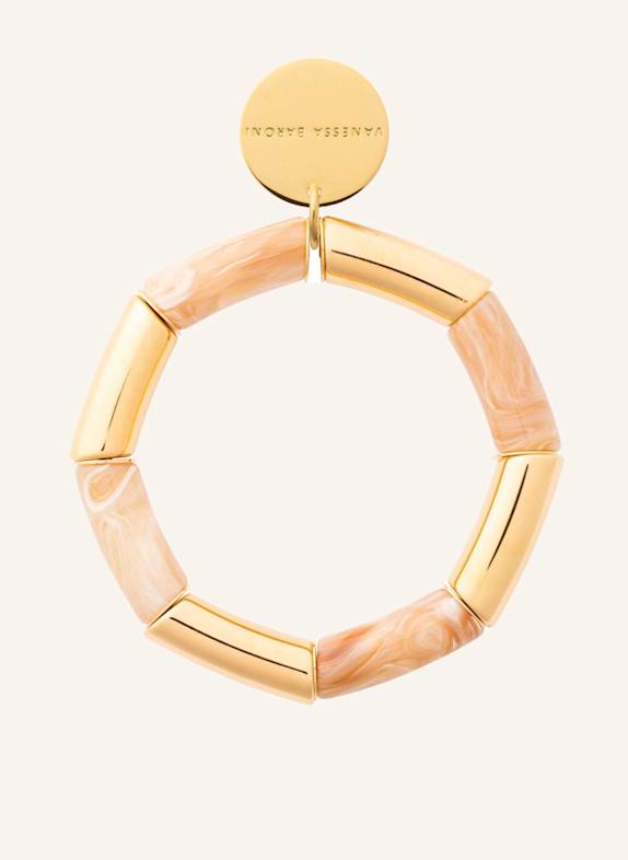 VANESSA BARONI Armbänder FLEX BRACELET GOLD CREME BRULEE MARBLE by GLAMBOU GOLD