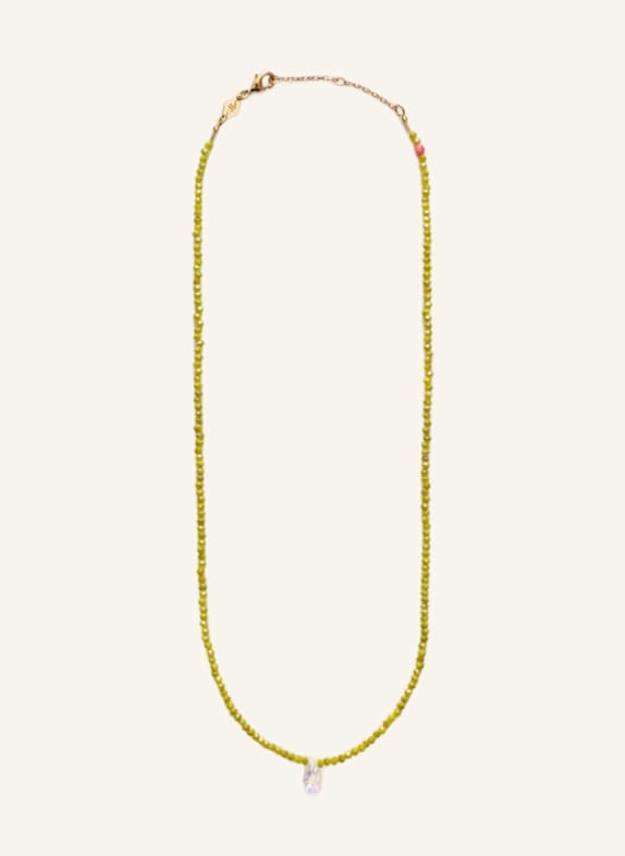ANNI LU Halskette COSMIC CACTUS PALE OLIVE by GLAMBOU GOLD