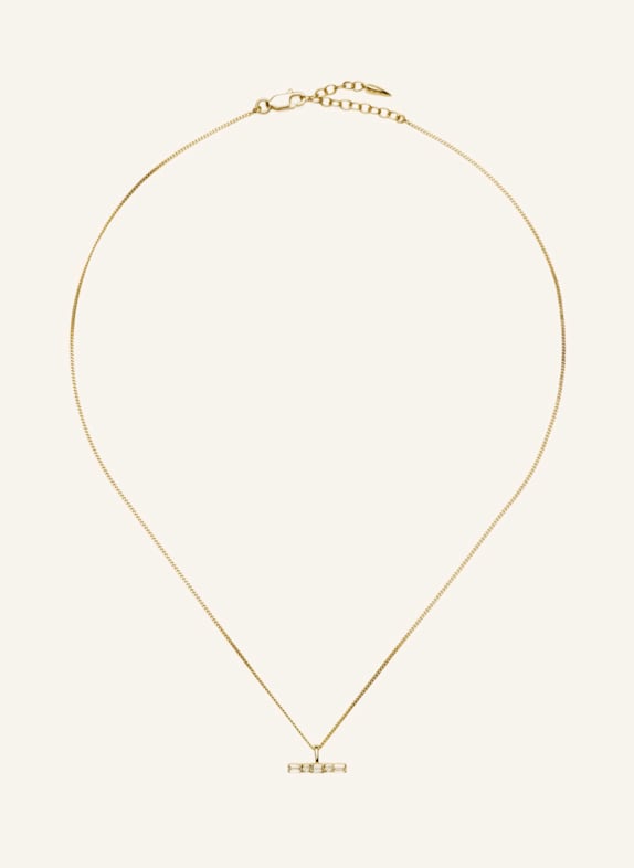 MISSOMA Ketten mit Anhänger LUCY WILLIAMS T-BAR STONE KETTE MIT ANHäNGER by GLAMBOU GOLD