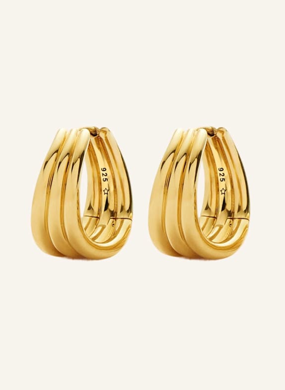MISSOMA Creolen SAVI TRIPLE RIDGE HOOPS by GLAMBOU GOLD