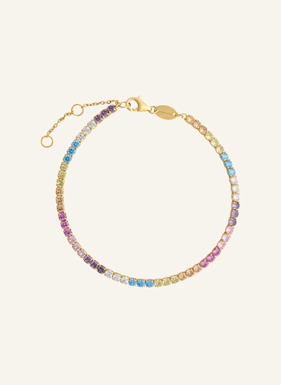 OHH LUILU Armband TENNIS BRACELET PASTEL RAINBOW by GLAMBOU GOLD
