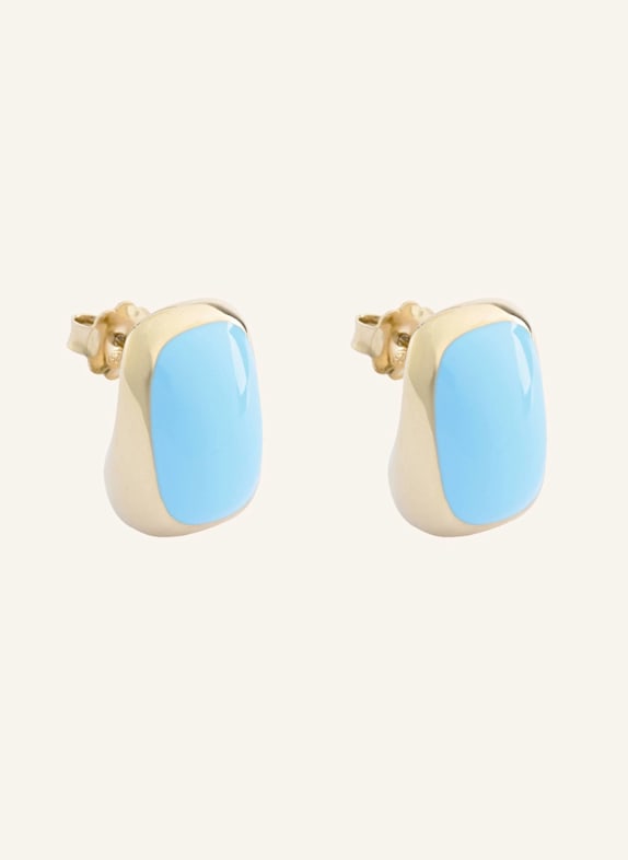 Pompidou Ohrstecker PUFFY ELIA LIGHT BLUE MINI by GLAMBOU GOLD