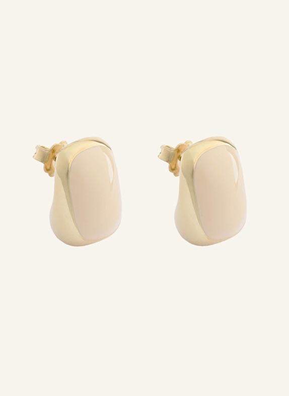 Pompidou Ohrstecker PUFFY ELIA BEIGE MINI by GLAMBOU GOLD