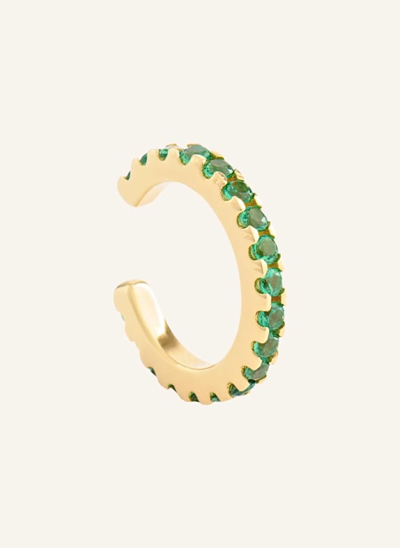 OHH LUILU Ohrhänger KYLEE GREEN CUFF by GLAMBOU GOLD