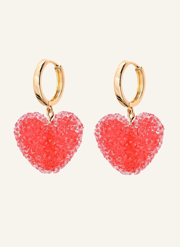 CRYSTAL HAZE Creolen JELLY HEART ROUGE by GLAMBOU GOLD