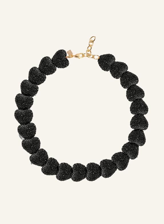 CRYSTAL HAZE Halsketten JELLY HEART NECKLACE MIDNIGHT by GLAMBOU GOLD