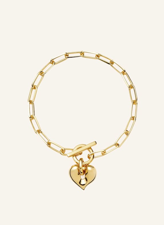 MISSOMA Armbänder MOLTEN HEART T-BAR CHAIN BRACELET by GLAMBOU GOLD