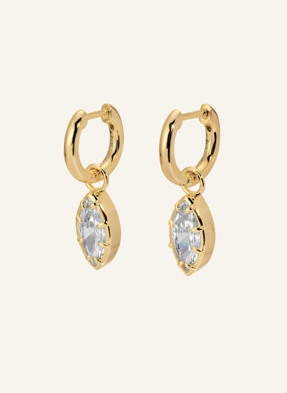 Lili Claspe Creolen ESTELLE MARQUISE DROPS HUGGIES by GLAMBOU GOLD