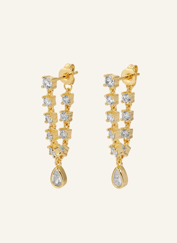Lili Claspe Ohrhänger SMALL STEPHIE BEZEL EARRINGS by GLAMBOU GOLD