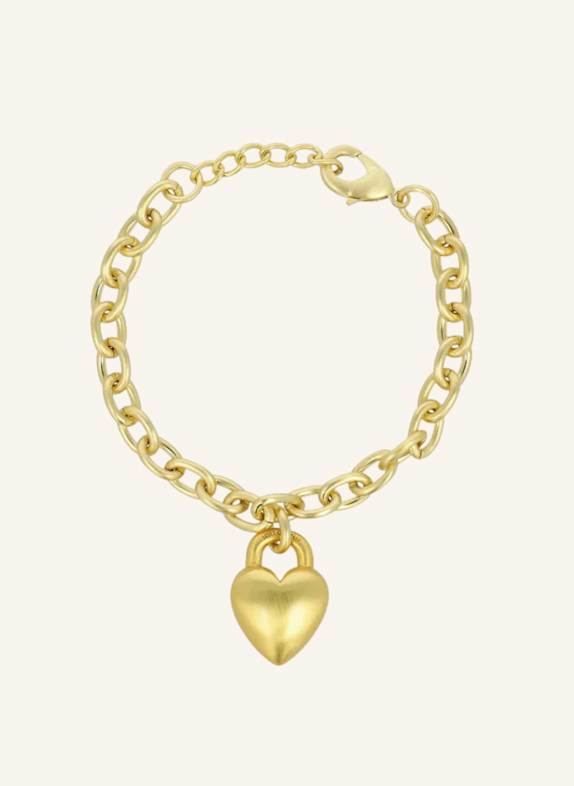 LOTT.gioielli Armbänder CL BRACELET LINK LOVE WITH HEART S GOLD by GLAMBOU GOLD
