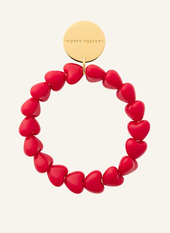 VANESSA BARONI Armbänder HEARTS BRACELET SCARLET RED by GLAMBOU GOLD