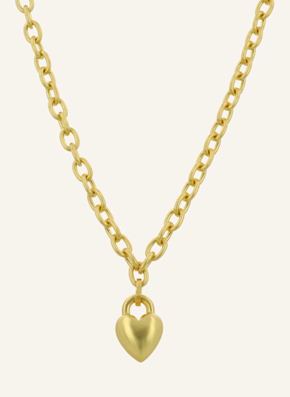 LOTT.gioielli Ketten CL NECKLACE LINK LOVE WITH HEART S GOLD by GLAMBOU GOLD