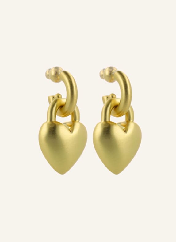 LOTT.gioielli Ohrhänger CL EARRING PENDANT LOCK HEART M GOLD by GLAMBOU GOLD