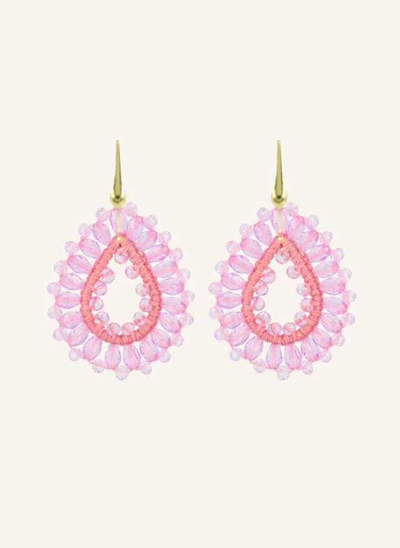 LOTT.gioielli Ohrhänger ROBIN DROP CRYSTAL SMALL BUBBLE PINK by GLAMBOU GOLD