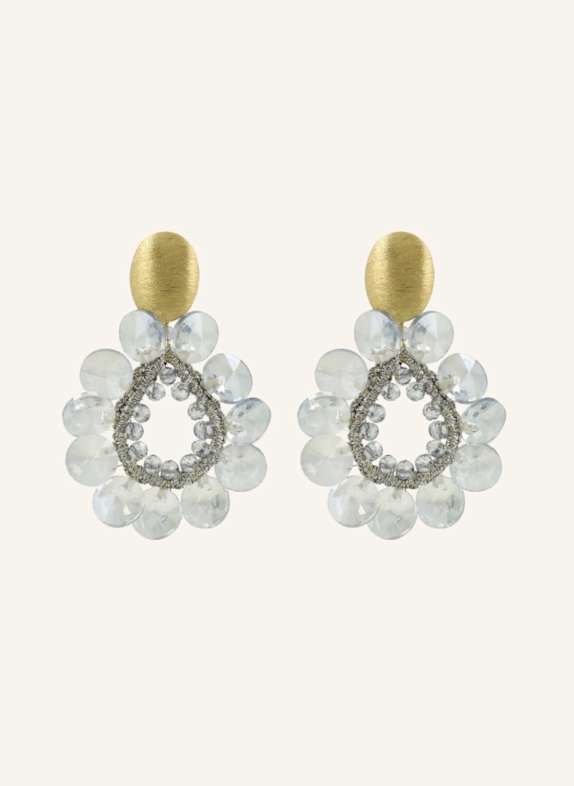 LOTT.gioielli Ohrhänger SUSAN FLOWER DROP ELEMENT BLUE AURA by GLAMBOU GOLD