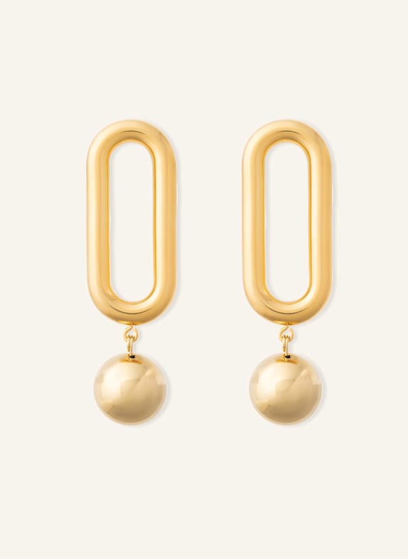 VANESSA BARONI Ohrhänger BOLD LINK BEAD EARRING GOLD by GLAMBOU GOLD