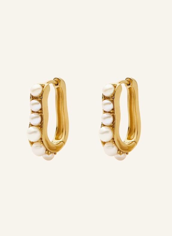 MISSOMA Creolen PEARL WAVE SMALL HOOP EARRINGS by GLAMBOU GOLD