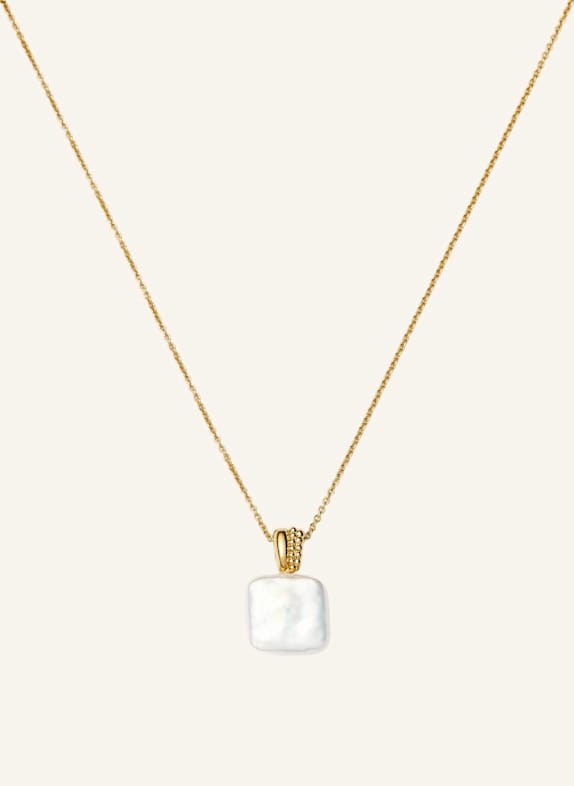 MISSOMA Ketten SQUARE PEARL BAYA PENDANT NECKLACE by GLAMBOU GOLD
