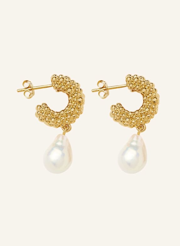 MISSOMA Creolen PEARL BAYA SMALL HOOP DROP EARRINGS by GLAMBOU GOLD