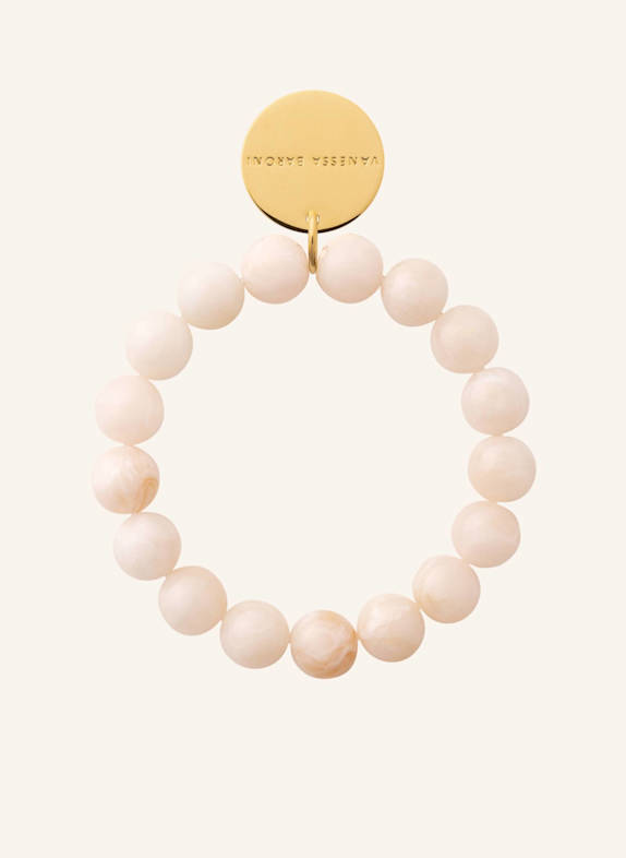 VANESSA BARONI Armbänder MINI BEADS FLEX BRACELET LATTE MARBLE by GLAMBOU GOLD