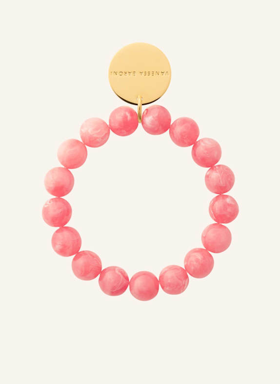 VANESSA BARONI Armbänder MINI BEADS FLEX BRACELET WATERMELON MARBLE by GLAMBOU GOLD