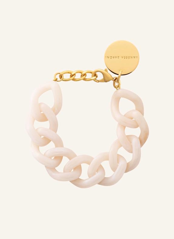 VANESSA BARONI Armbänder FLAT CHAIN BRACELET LATTE MARBLE by GLAMBOU GOLD