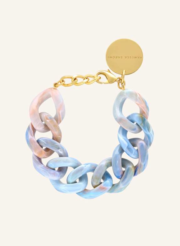 VANESSA BARONI Armbänder FLAT CHAIN BRACELET SEA WAVE by GLAMBOU GOLD