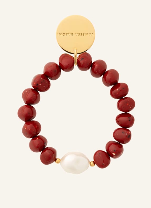 VANESSA BARONI Armbänder BEACH STONE FLEX BRACELET CORAL by GLAMBOU GOLD
