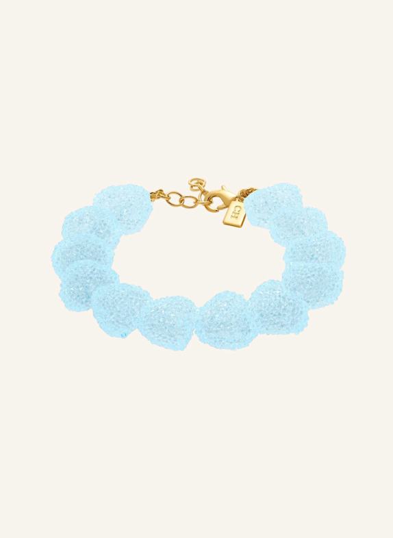 CRYSTAL HAZE Armbänder JELLY HEART BRACELET BABY BLUE by GLAMBOU GOLD