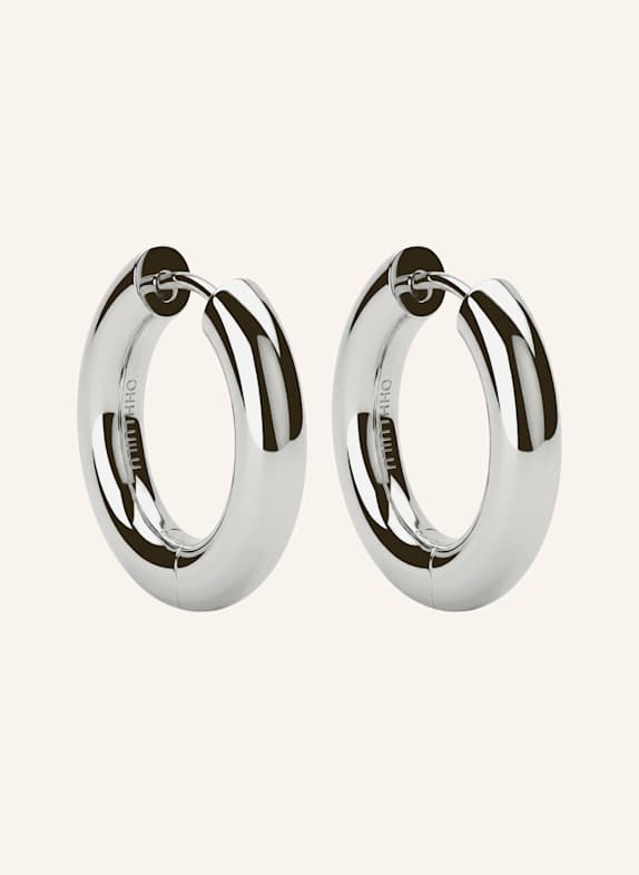 OHH LUILU Creolen MAXI SOLID HOOPS by GLAMBOU SILBER